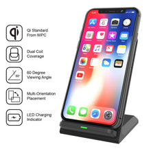 Load image into Gallery viewer, a JEWN Qi Standard From WPC Dual Coil Coverage 60 Degree Viewing Angle Multi-Orientation Placement LED Charging Indicator