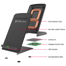 Load image into Gallery viewer, Dual Induction Coils Non-Slip Leather Texture Cooling Fin Intelligent Control Chip LED Indicator Anti-Slip Bottom Mats