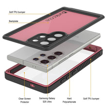 Load image into Gallery viewer, Galaxy S25 Ultra Imperproof Case Punkcase Studstar rose mince 6,6 pieds sous-marine IP68 Choc / neige