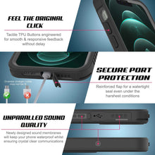 Charger l'image dans la galerie, FEEL THE ORIGINAL CLICK Tactile TPU Buttons engineered for smooth & responsive feedback without delay SECURE PORT PROTECTION Reinforced flap for a watertight seal even under the harshest conditions Oversize charger cable may not be fit UNPARALLED SOUND QUALITY Newly designed sound membranes will keep your phone waterproof whilst ensuring crystal clear communications (Color in image: Black)