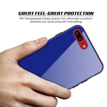 Charger l'image dans la galerie, iPhone 8 PLUS Case, Punkcase GlassShield Ultra Thin Protective 9H Full Body Tempered Glass Cover W/ Drop Protection & Non Slip Grip for Apple iPhone 7 PLUS / Apple iPhone 8 PLUS (Blue) (Color in image: Red)