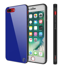 Charger l'image dans la galerie, iPhone 8 PLUS Case, Punkcase GlassShield Ultra Thin Protective 9H Full Body Tempered Glass Cover W/ Drop Protection & Non Slip Grip for Apple iPhone 7 PLUS / Apple iPhone 8 PLUS (Blue) (Color in image: Blue)
