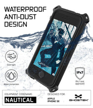 Load image into Gallery viewer, iPhone SE/5S/5 Waterproof Case, Ghostek® Nautical Black Series| Underwater | Aluminum Frame (Color in image: Green)