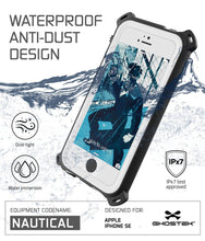 Load image into Gallery viewer, iPhone SE/5S/5 Waterproof Case, Ghostek® Nautical White Series| Underwater | Aluminum Frame (Color in image: Green)
