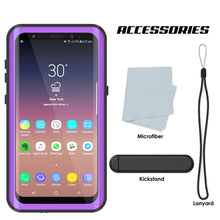 Load image into Gallery viewer, Galaxy S9 Plus Waterproof Case PunkCase StudStar Purple Thin 6.6ft Underwater IP68 Shock/Snow Proof (Color in image: light green)