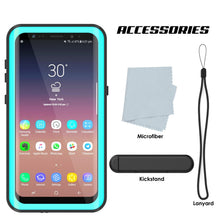 Load image into Gallery viewer, Galaxy S9 Plus Waterproof Case PunkCase StudStar Teal Thin 6.6ft Underwater IP68 Shock/Snow Proof (Color in image: light green)