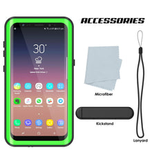 Charger l'image dans la galerie, Galaxy S9 Waterproof Case PunkCase StudStar Light Green Thin 6.6ft Underwater IP68 ShockProof (Color in image: black)
