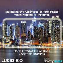 Load image into Gallery viewer, Note 7 Case Punkcase® LUCID 2.0 Clear Series Series w/ PUNK SHIELD Screen Protector | Ultra Fit (Color in image: teal)