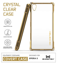Load image into Gallery viewer, Xperia X Case, Ghostek® Covert Gold Series | Clear TPU | Warranty | Screen Protector | Ultra Fit (Color in image: Clear)
