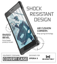 Load image into Gallery viewer, Xperia X Case, Ghostek® Covert Dark Gray Series | Clear TPU | Warranty | Screen Protector | Ultra Fit (Color in image: Gold)
