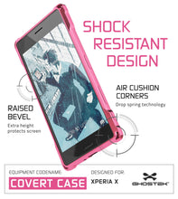 Load image into Gallery viewer, Xperia X Case, Ghostek® Covert Rose Pink | Clear TPU | Warranty | Screen Protector | Ultra Fit (Color in image: Dark Gray)