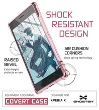 Load image into Gallery viewer, Xperia X Case, Ghostek® Covert Peach Seriesr | Clear TPU | Warranty | Screen Protector | Ultra Fit (Color in image: Gold)