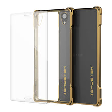 Load image into Gallery viewer, Xperia X Case, Ghostek® Covert Gold Series | Clear TPU | Warranty | Screen Protector | Ultra Fit (Color in image: Gold)