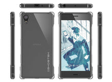 Load image into Gallery viewer, Xperia X Case, Ghostek® Covert Dark Gray Series | Clear TPU | Warranty | Screen Protector | Ultra Fit (Color in image: Peach)