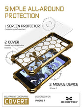 Load image into Gallery viewer, iPhone 7 Case, Ghostek® Covert Gold, Premium Impact Protective Armor | Lifetime Warranty Exchange (Color in image: clear)