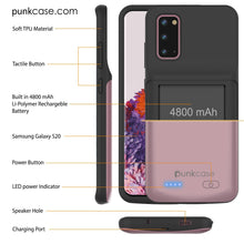 Charger l'image dans la galerie, PunkJuice S20 Battery Case Rose - Fast Charging Power Juice Bank with 4800mAh (Color in image: Patterned Blue)