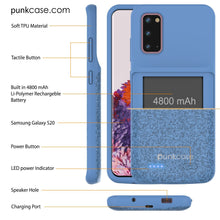 Charger l'image dans la galerie, PunkJuice S20 Battery Case Patterned Blue - Fast Charging Power Juice Bank with 4800mAh (Color in image: Patterned Black)