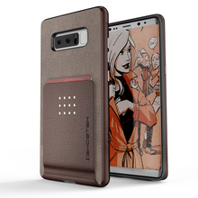 Load image into Gallery viewer, Galaxy Note 8 Case, Ghostek Exec 2 Slim Hybrid Impact Wallet Case for Samsung Galaxy Note 8 Armor | Brown (Color in image: Brown)
