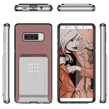 Load image into Gallery viewer, Galaxy Note 8 Case, Ghostek Exec 2 Slim Hybrid Impact Wallet Case for Samsung Galaxy Note 8 Armor | Pink (Color in image: Purple)