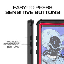 Charger l'image dans la galerie, Galaxy Note 8, Ghostek Nautical Galaxy Note 8 Case Military Grade Armor Waterproof Cover | Red