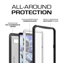 Load image into Gallery viewer, Galaxy Note 8 Case, Ghostek Nautical Slim Shockproof Waterproof Armor Cover | White