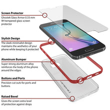 Load image into Gallery viewer, Galaxy S6 Case, Ghostek Cloak Series Red Slim Premium Protective Hybrid Impact Glass Armor (Color in image: black)