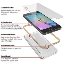 Load image into Gallery viewer, Galaxy S6 Case, Ghostek Cloak Series Gold Slim Premium Protective Hybrid Impact Glass Armor (Color in image: silver)