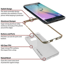 Load image into Gallery viewer, Galaxy S6 Edge Case, Ghostek Gold Cloak Series Slim Hybrid Impact Armor | Lifetime Warranty (Color in image: black)