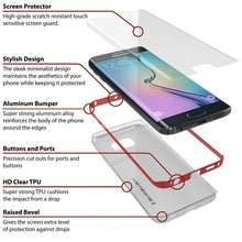 Load image into Gallery viewer, Galaxy S6 Edge+ Plus Case, Ghostek Red Cloak Series Slim Hybrid Impact Armor | Lifetime Warranty (Color in image: silver)
