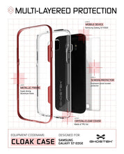 Load image into Gallery viewer, S7 Edge Case Ghostek® Cloak Red Series Slim | Aluminum Frame Lifetime Warranty Exchange (Color in image: black)