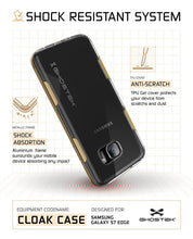 Load image into Gallery viewer, S7 Edge Case Ghostek® Cloak Gold Series Slim | Aluminum Frame Lifetime Warranty Exchange (Color in image: Silver)