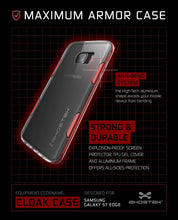 Load image into Gallery viewer, S7 Edge Case Ghostek® Cloak Red Series Slim | Aluminum Frame Lifetime Warranty Exchange (Color in image: Silver)