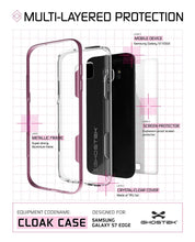 Load image into Gallery viewer, S7 Edge Case Ghostek® Cloak Pink Series Slim | Aluminum Frame Lifetime Warranty Exchange (Color in image: black)