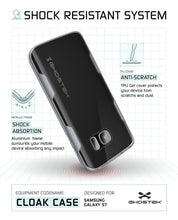 Load image into Gallery viewer, Galaxy S7 Case, Ghostek Cloak Series Silver Slim Premium Protective Hybrid Impact Glass Armor (Color in image: black)