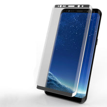 Load image into Gallery viewer, Galaxy S8 Silver Punkcase Glass SHIELD Tempered Glass Screen Protector 0.33mm Thick 9H Glass (Color in image: Silver)