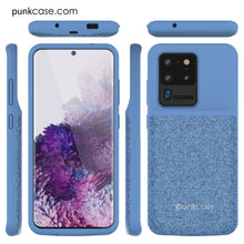 Charger l'image dans la galerie, PunkJuice S20 Ultra Battery Case Patterned Blue - Fast Charging Power Juice Bank with 6000mAh (Color in image: Patterned Blue)