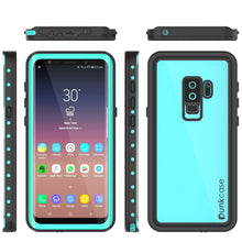 Load image into Gallery viewer, Galaxy S9 Plus Waterproof Case PunkCase StudStar Teal Thin 6.6ft Underwater IP68 Shock/Snow Proof (Color in image: white)