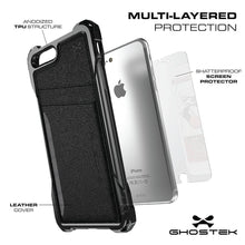 Charger l'image dans la galerie, iPhone 8+Plus Wallet Case, Ghostek Exec Red Series | Slim Armor Hybrid Impact Bumper | TPU PU Leather Credit Card Slot Holder Sleeve Cover (Color in image: Pink)