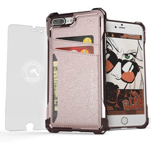 Charger l'image dans la galerie, iPhone 8+Plus Wallet Case, Ghostek Exec Pink Series | Slim Armor Hybrid Impact Bumper | TPU PU Leather Credit Card Slot Holder Sleeve Cover (Color in image: Pink)