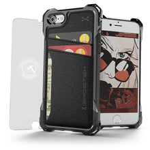 Load image into Gallery viewer, iPhone 7 Wallet Case, Ghostek Exec Black Series | Slim Armor Hybrid Impact Bumper | TPU PU Leather Credit Card Slot Holder Sleeve Cover (Color in image: Brown)