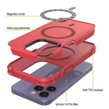 Charger l'image dans la galerie, Magnetic circle Hard polycarbonate Soft TPU bumper Iphone 14 Pro Max (Color in image: Black)