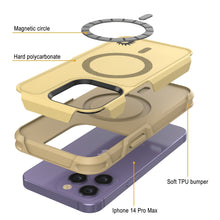 Charger l'image dans la galerie, Magnetic circle Hard polycarbonate Soft TPU bumper Iphone 14 Pro Max (Color in image: Pink)