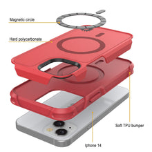 Charger l'image dans la galerie, Magnetic circle Hard polycarbonate e Soft TPU bumper Iphone 14 (Color in image: Navy)