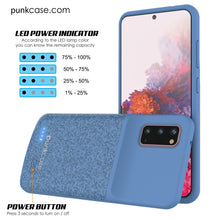 Charger l'image dans la galerie, PunkJuice S20 Battery Case Patterned Blue - Fast Charging Power Juice Bank with 4800mAh (Color in image: Gold)