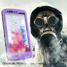 Load image into Gallery viewer, LG G3 Waterproof Case, Ghostek Atomic PURPLE W/ Attached Screen Protector Slim Fitted LG G3 (Color in image: green)