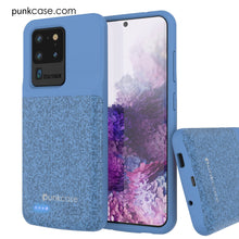 Charger l'image dans la galerie, PunkJuice S20 Ultra Battery Case Patterned Blue - Fast Charging Power Juice Bank with 6000mAh (Color in image: Gold)