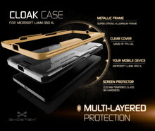 Load image into Gallery viewer, Microsoft Lumia 950 Case, Ghostek® Cloak Gold Slim Hybrid Impact Armor | Lifetime Warranty Exchange (Color in image: black)