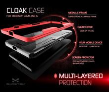 Load image into Gallery viewer, Microsoft 950 XL Case, Ghostek® Cloak Red Slim Hybrid Impact Armor | Lifetime Warranty Exchange (Color in image: silver)