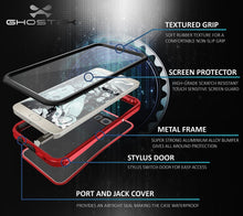 Charger l'image dans la galerie, Note 5 Waterproof Case, Ghostek® Atomic 2.0 Series Red for Samsung Galaxy Note 5 | Aluminum Frame (Color in image: Silver)