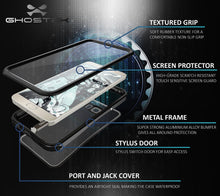 Charger l'image dans la galerie, Note 5 Waterproof Case, Ghostek® Atomic 2.0 Series Black for Samsung Galaxy Note 5 | Aluminum Frame (Color in image: Gold)